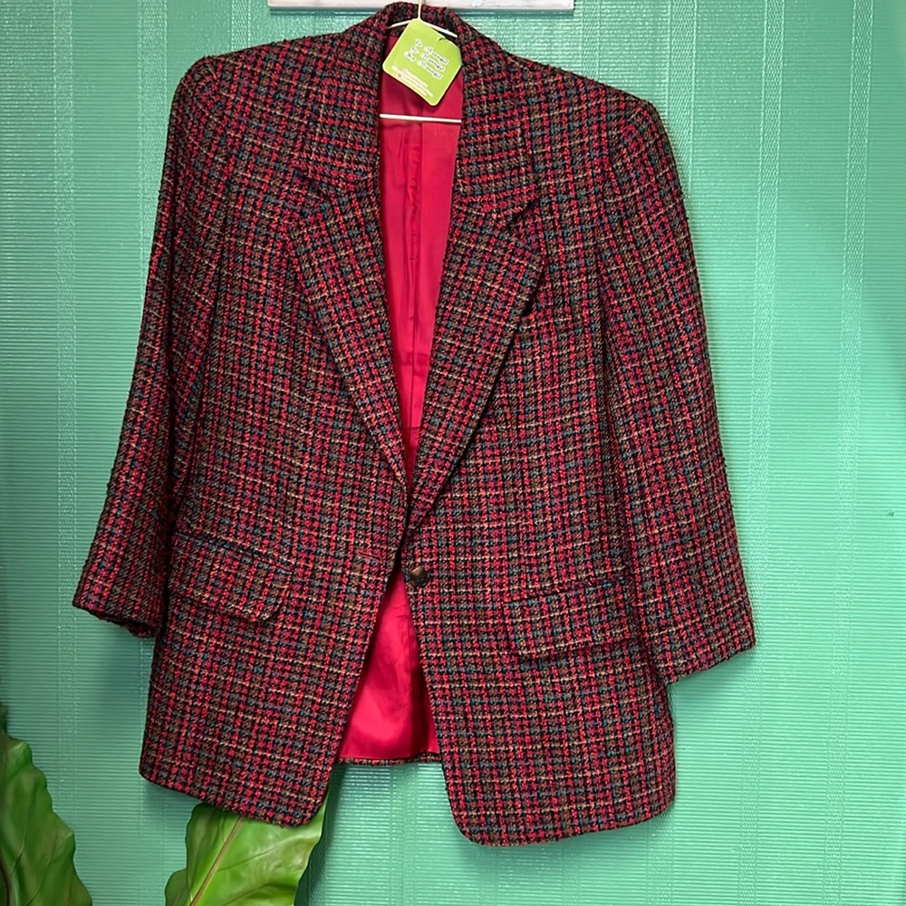 Vintage Plaid Blazer